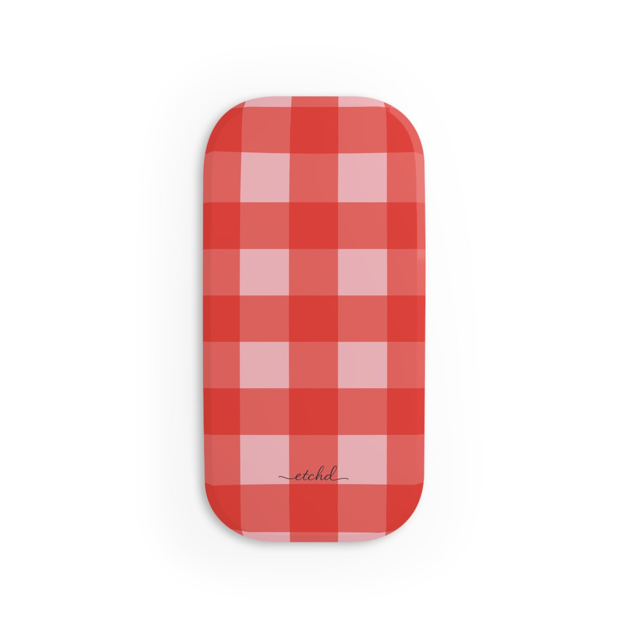 Blush & Poppy Gingham Click-On Phone Grip by etchd, view 2