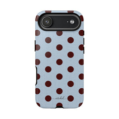 Blue & Cherry Polka Dot Phone Case by etchd, view 40