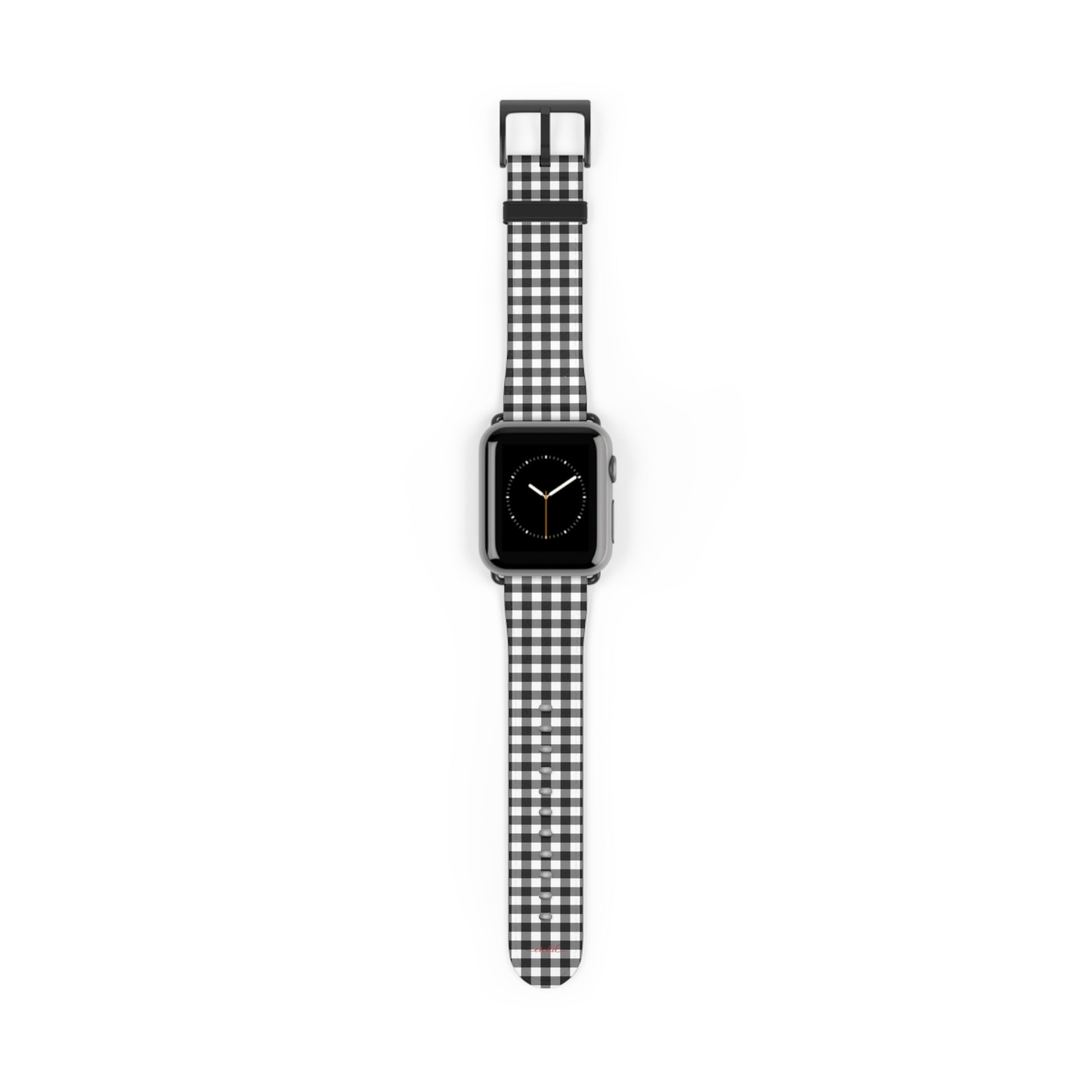 Black & White Gingham Cinturino per smartwatch di etchd
