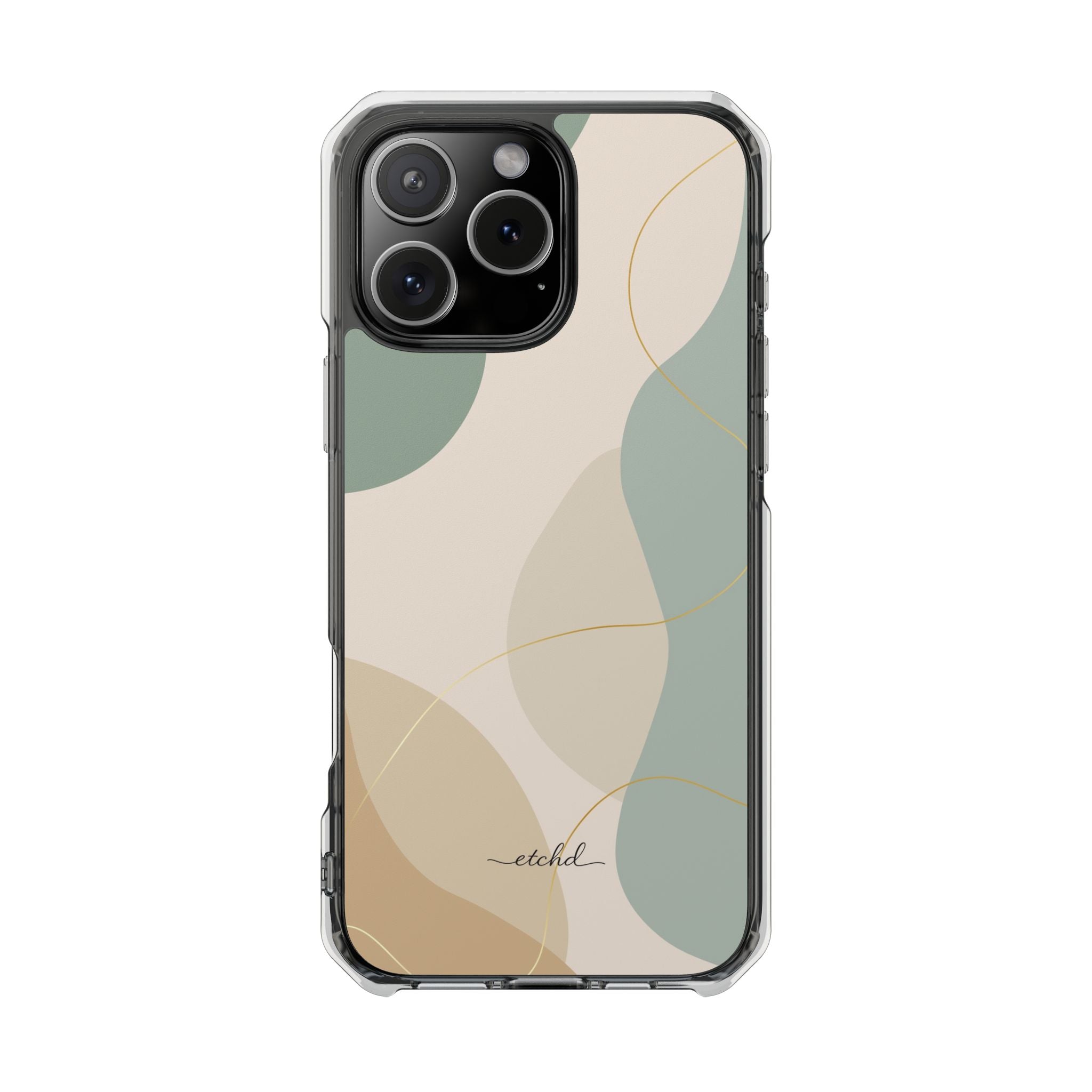 Earth Tone Clear Magnetic Phone Case by etchd