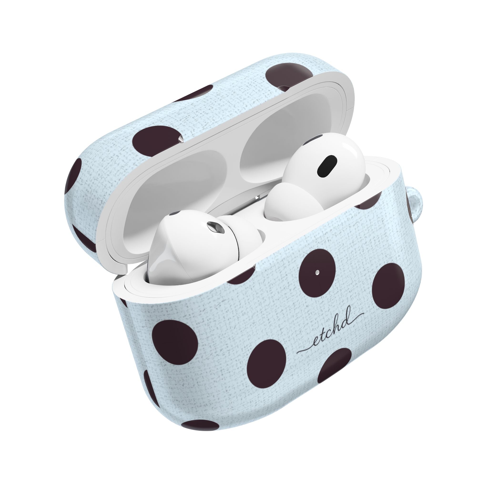 Plum & Blue Polka Dot AirPod Case by etchd, view 9