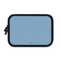 Lilac And Hypermint Diagonal Laptop Sleeve by etchd, view 2