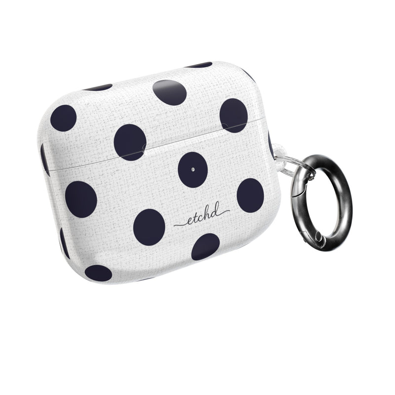 Navy & White Polka Dot AirPod Case by etchd, view 8