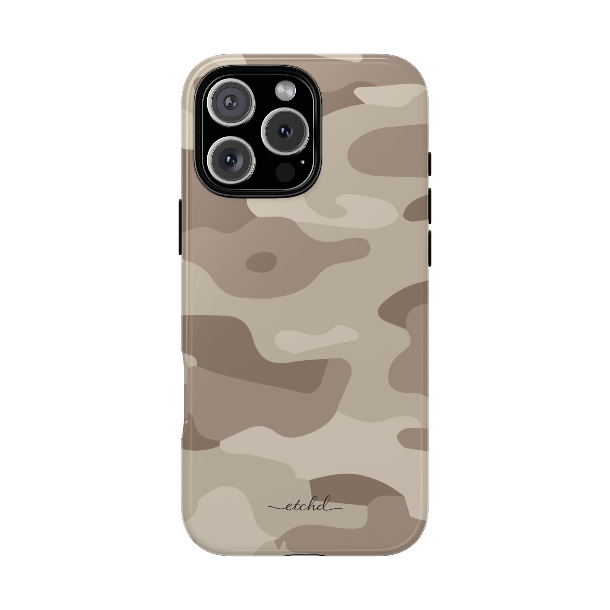 Beige Camo Phone Case by etchd