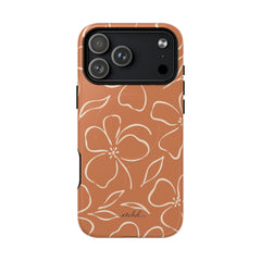 Terracotta & Cream Floral Magnetic Phone Case by etchd, view 31