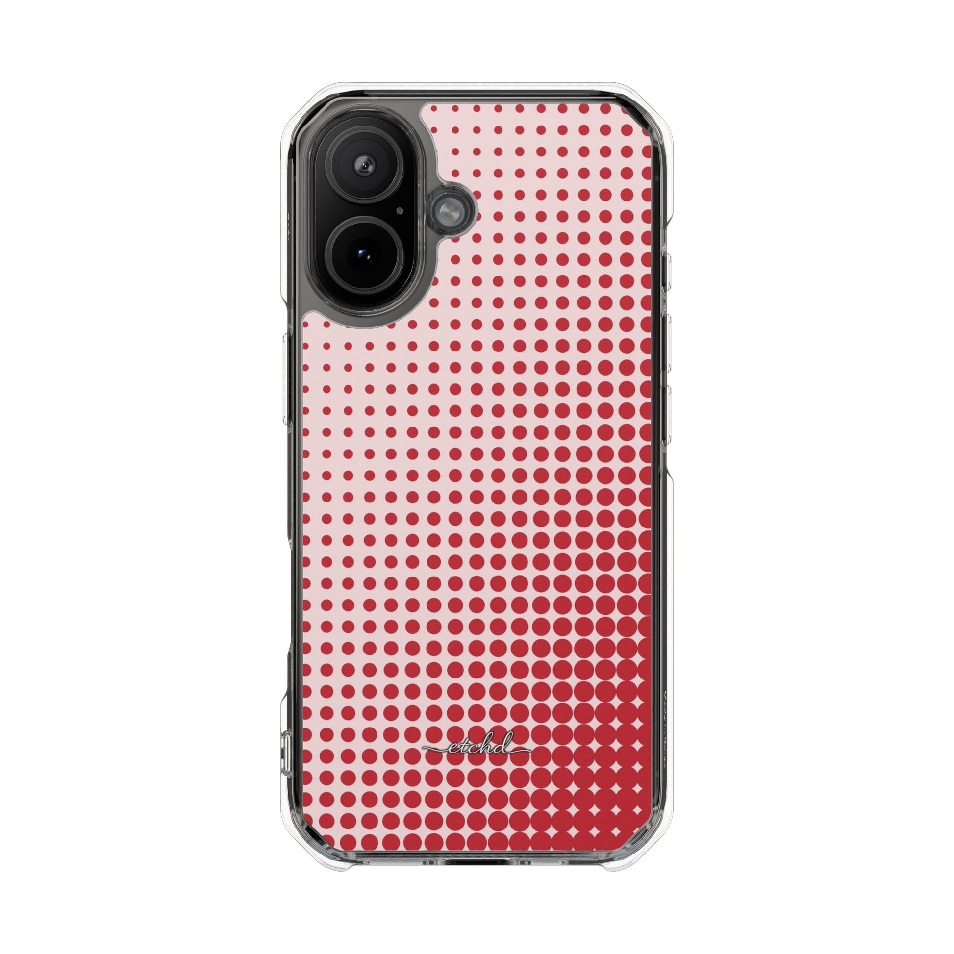 Cherry Halftone Transparente Magnet-Handyhülle-13