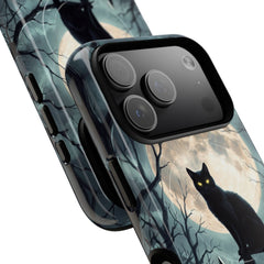 Midnight Cat Magnetic Phone Case by etchd, view 99