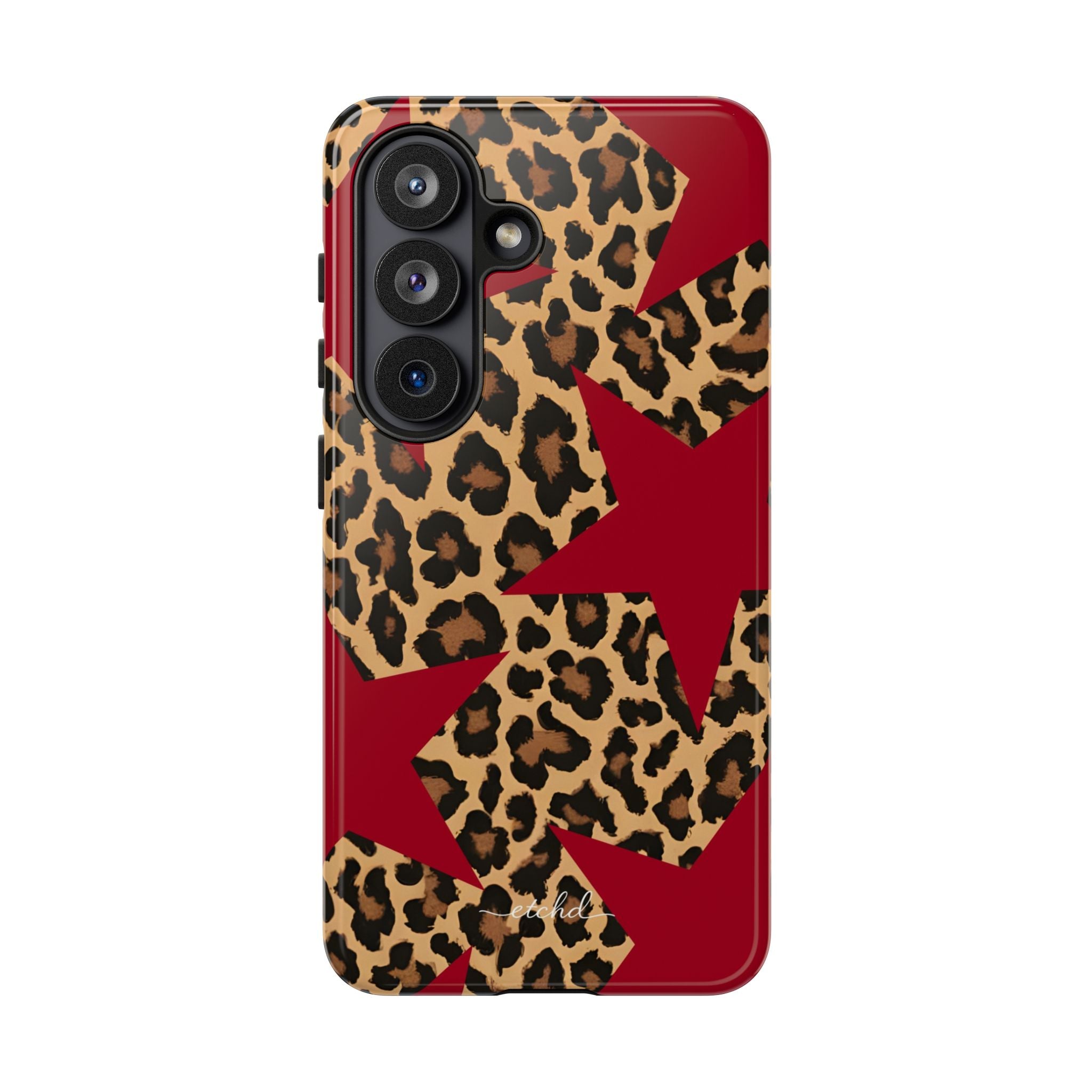 Leopard & Red Stars Phone Case by etchd, view 61