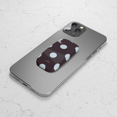 Blue And Plum Polka Dot Click-On Phone Grip by etchd, view 5