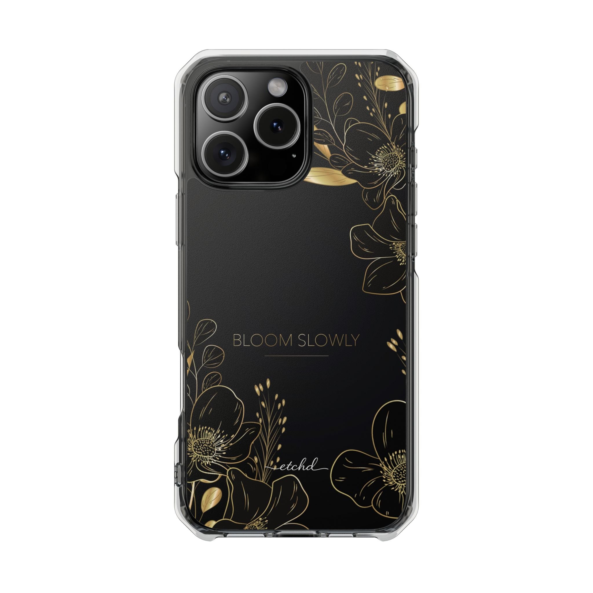Bloom Slowly Clear Magnetic Phone Case by etchd