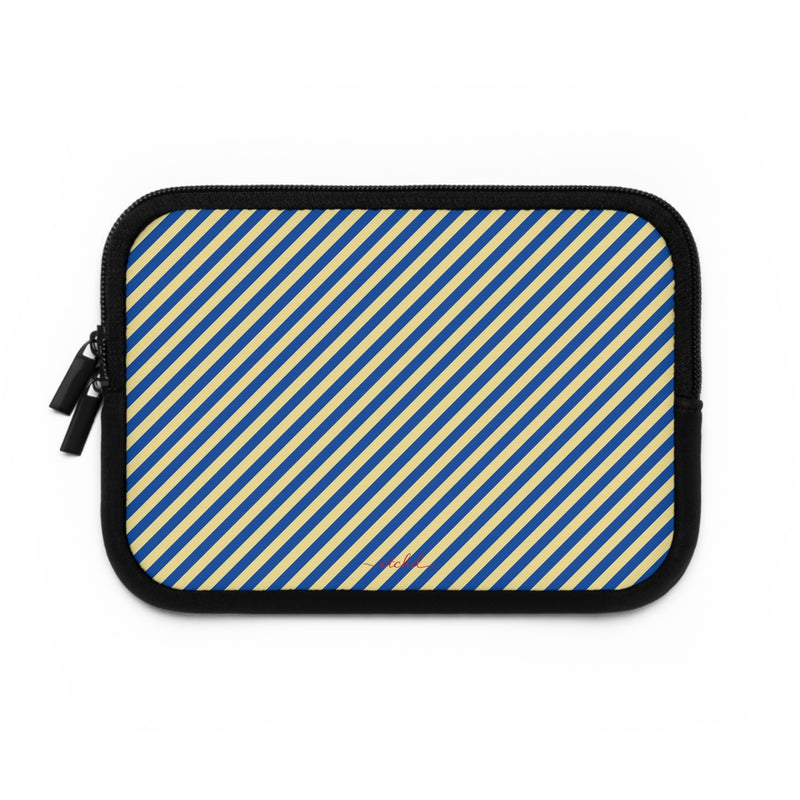 Cobalt And Butter Diagonal Laptop Sleeve by etchd, view 2