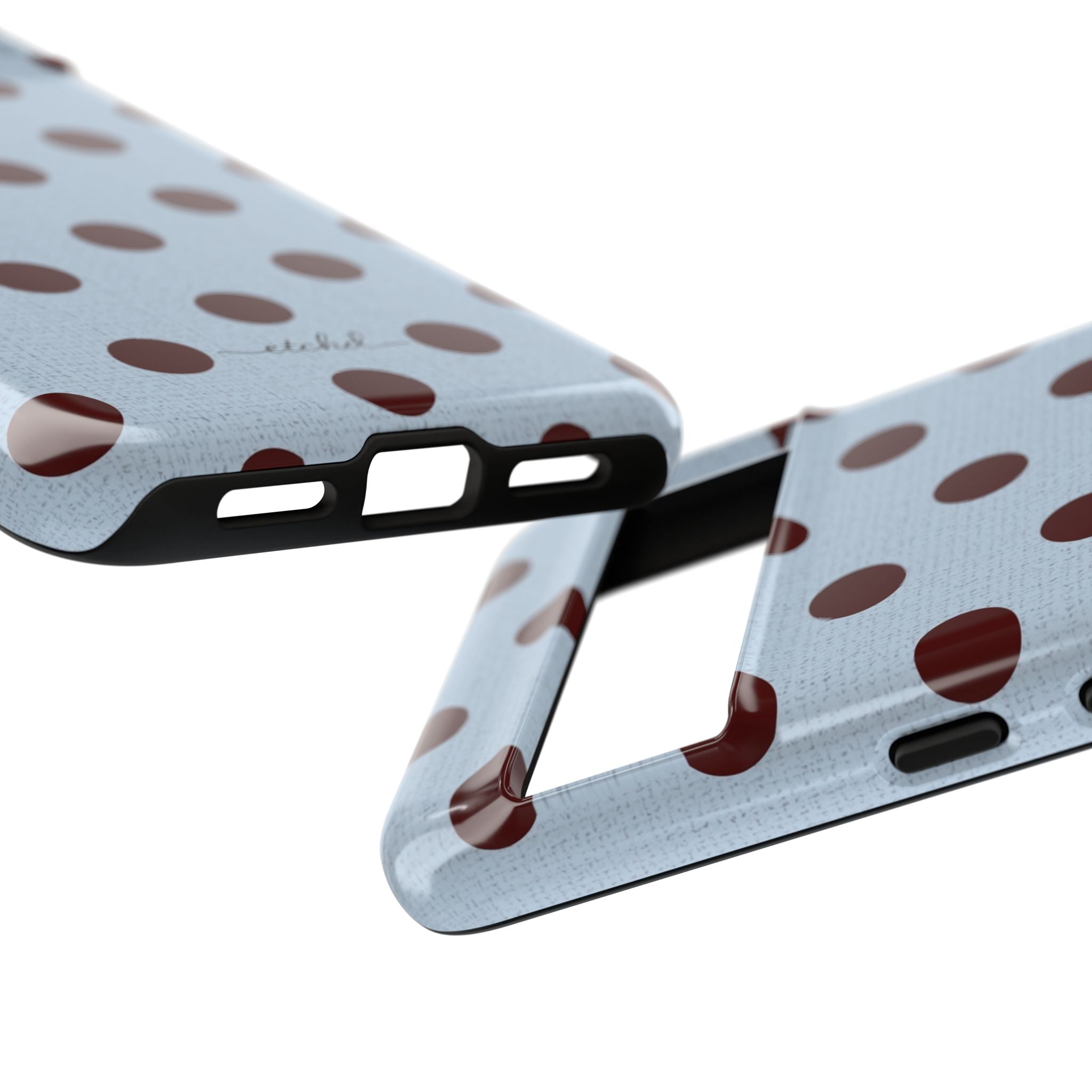 Blue & Cherry Polka Dot Phone Case by etchd, view 60