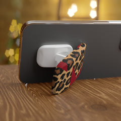 Leopard & Red Stars Click-On Phone Grip by etchd, view 7