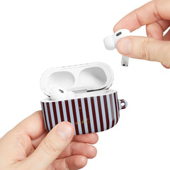 Blue & Cherry Striped AirPod Case by etchd, view 11