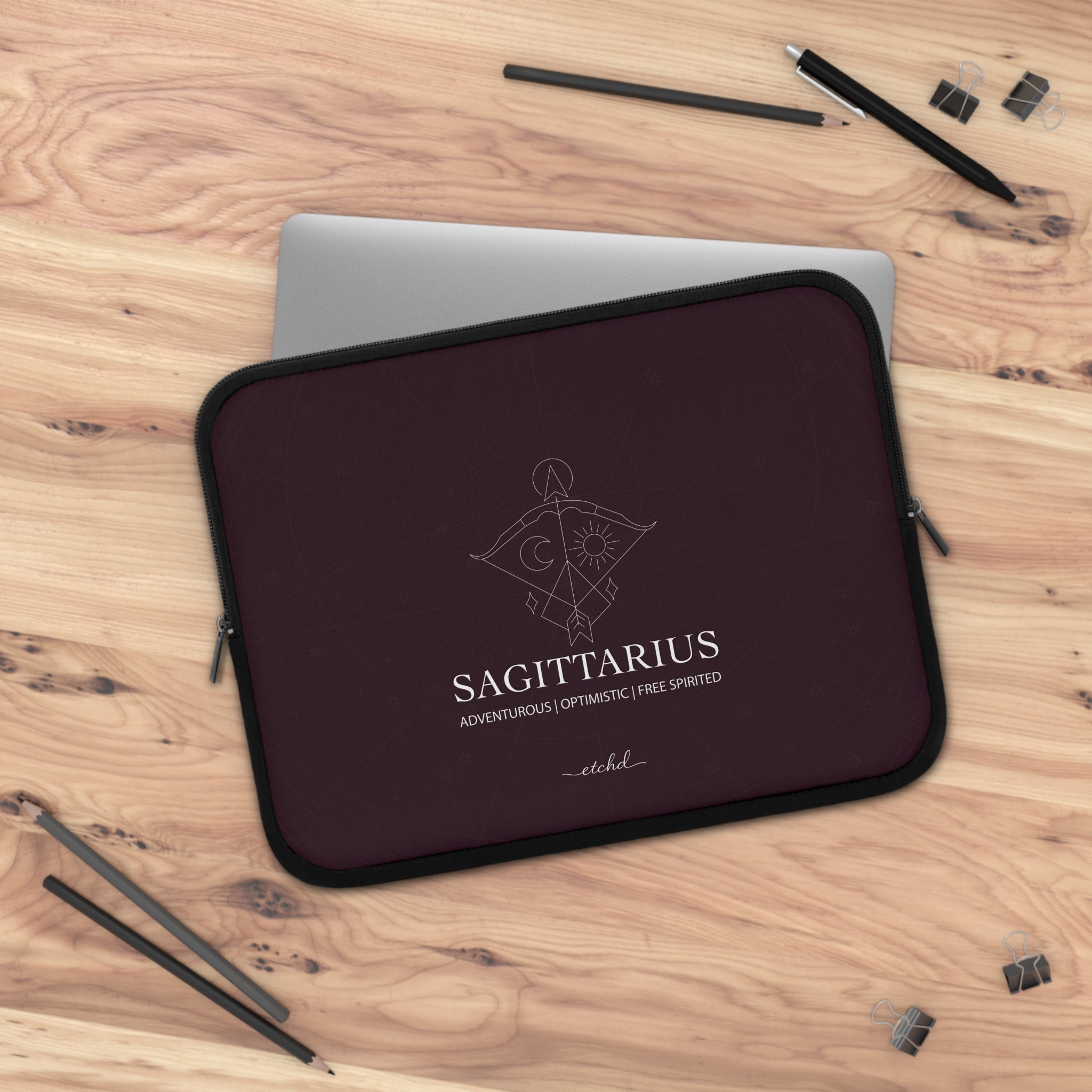 Sagittarius Laptop Sleeve by etchd, view 5