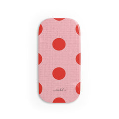 Poppy And Blush Polka Dot Click-On Phone Grip by etchd