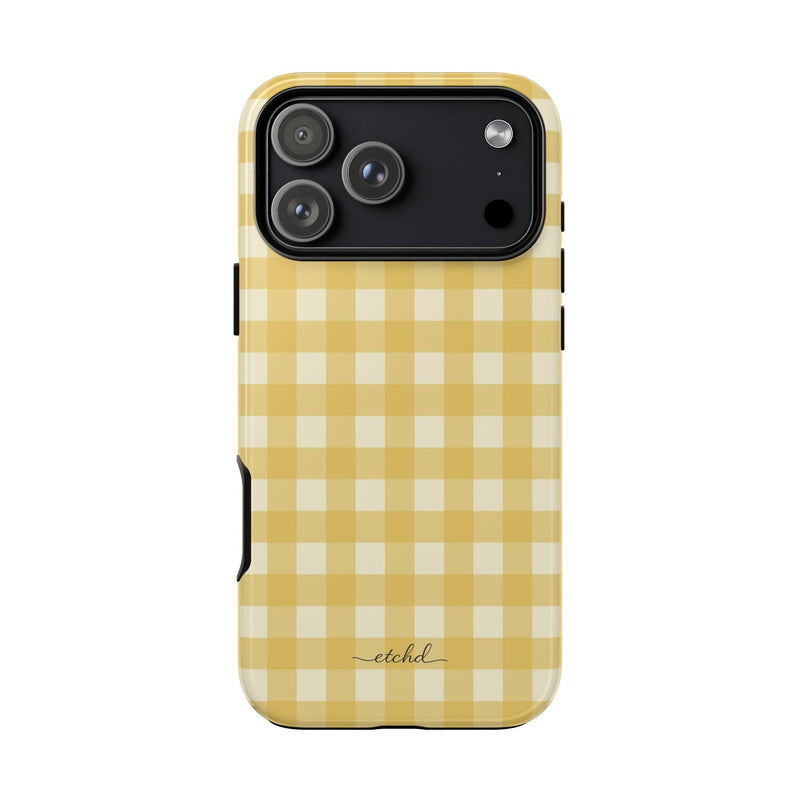 Butter & Cream Gingham Phone Case by etchd, view 59