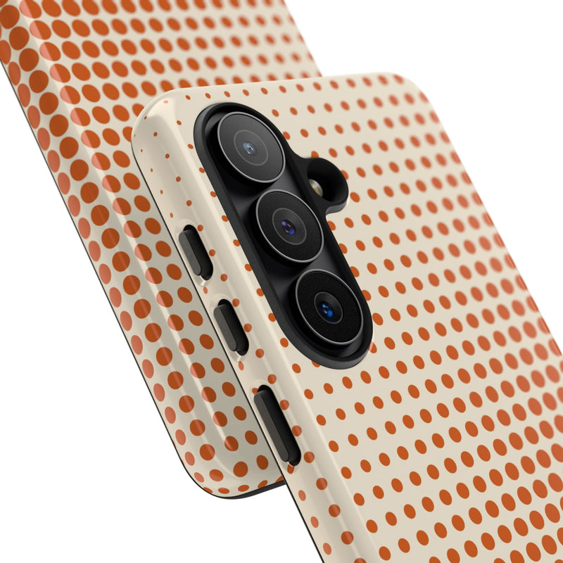 Tangerine Halftone Phone Case by etchd, view 209