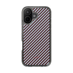 Blue & Cherry Striped Diagonal Clear Phone Case by etchd, view 35