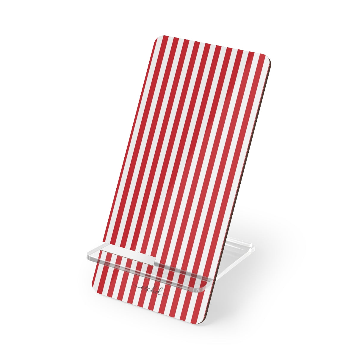 Classic Red & White Striped Soporte para móvil de etchd