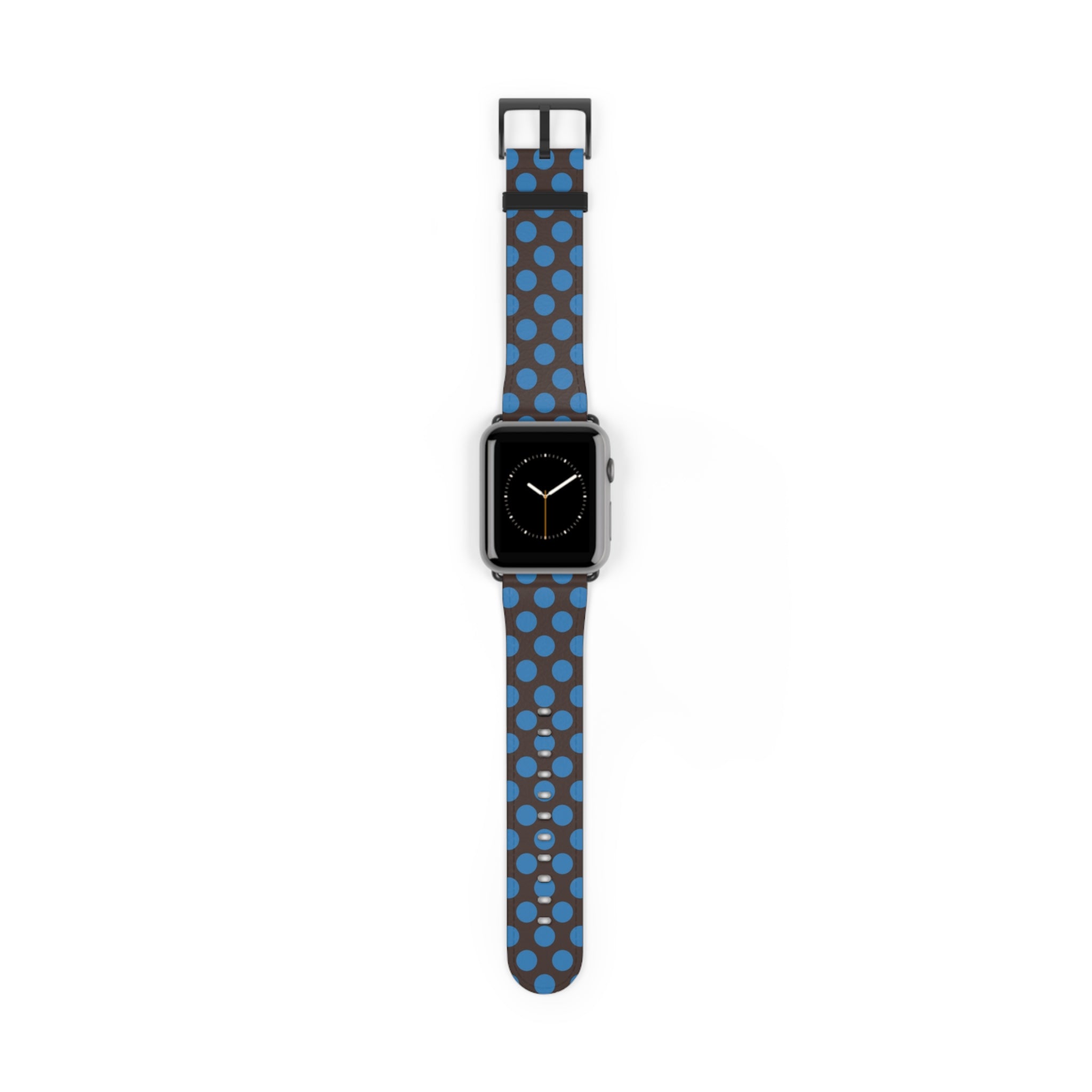 Cerulean & Espresso Polka Dot Smartwatch Strap by etchd, view 2