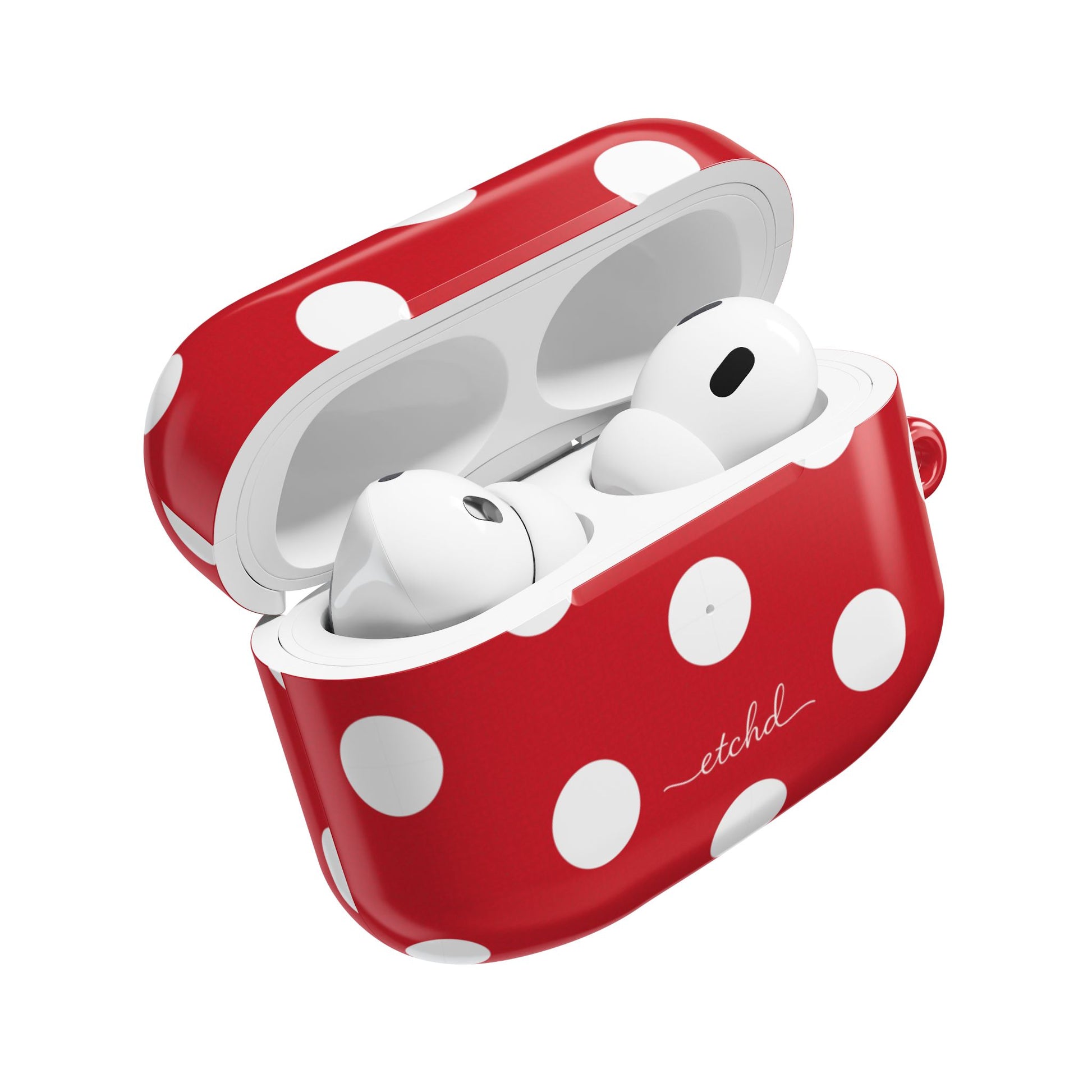 Classic Red & White Polka Dot AirPod Case by etchd, view 9