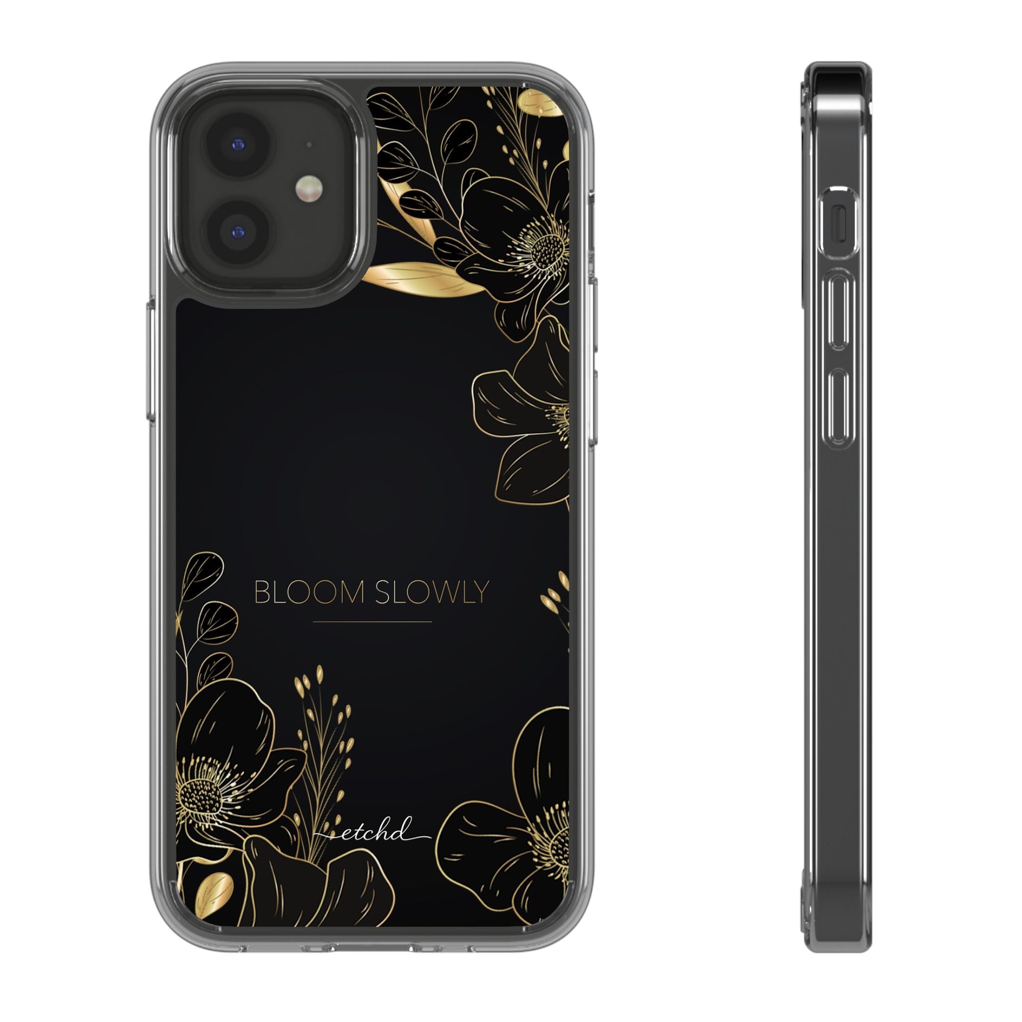 Bloom Slowly Clear Phone Case by etchd, view 2
