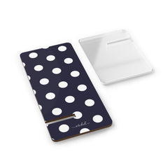 White And Navy Polka Dot Phone Stand by etchd, view 2