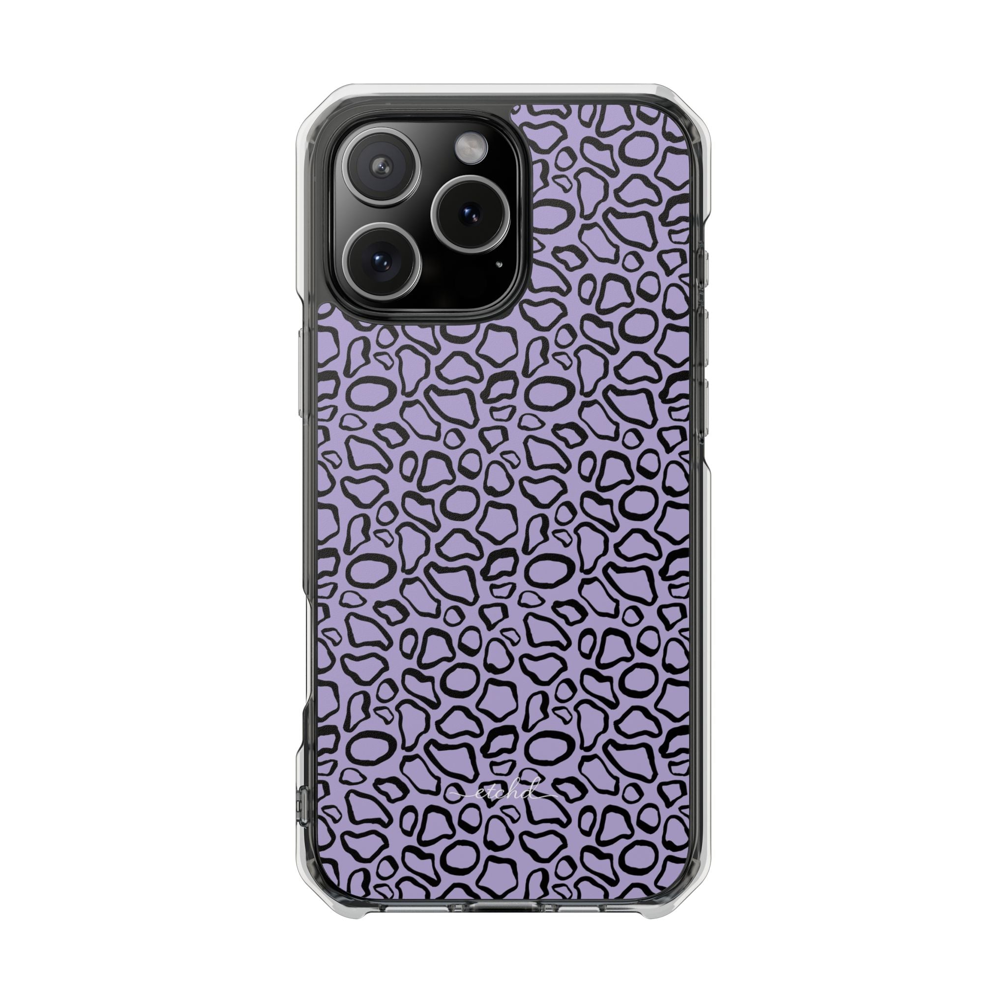 Abstract Print Lavender Clear Magnetic Phone Case by etchd
