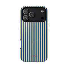 Cobalt & Butter Striped Magnetic Phone Case by etchd, view 31