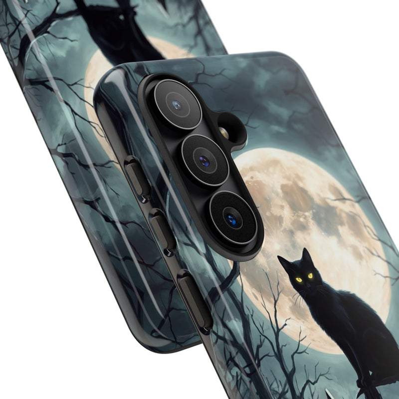 Midnight Cat Phone Case by etchd, view 209