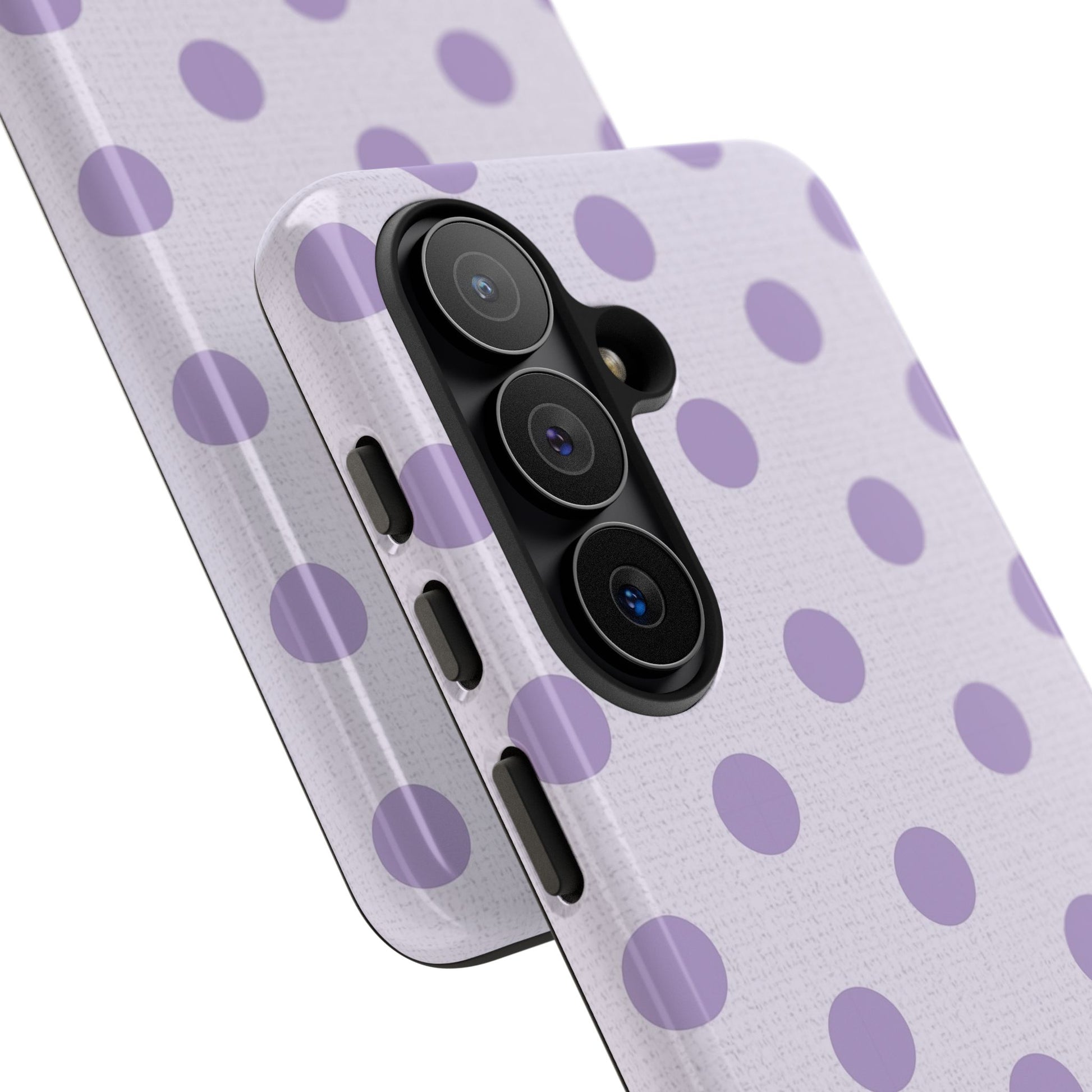 Lilac & Cream Polka Dot Phone Case by etchd, view 209