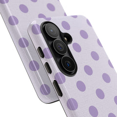 Lilac & Cream Polka Dot Phone Case by etchd, view 209