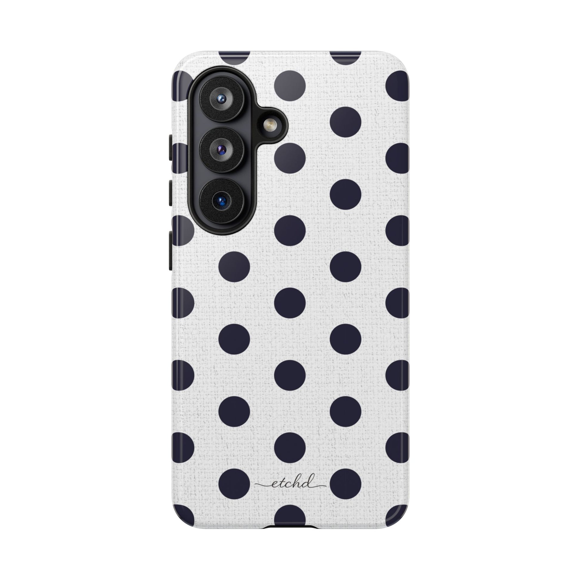 Navy And White Polka Dot Phone Case by etchd, view 61