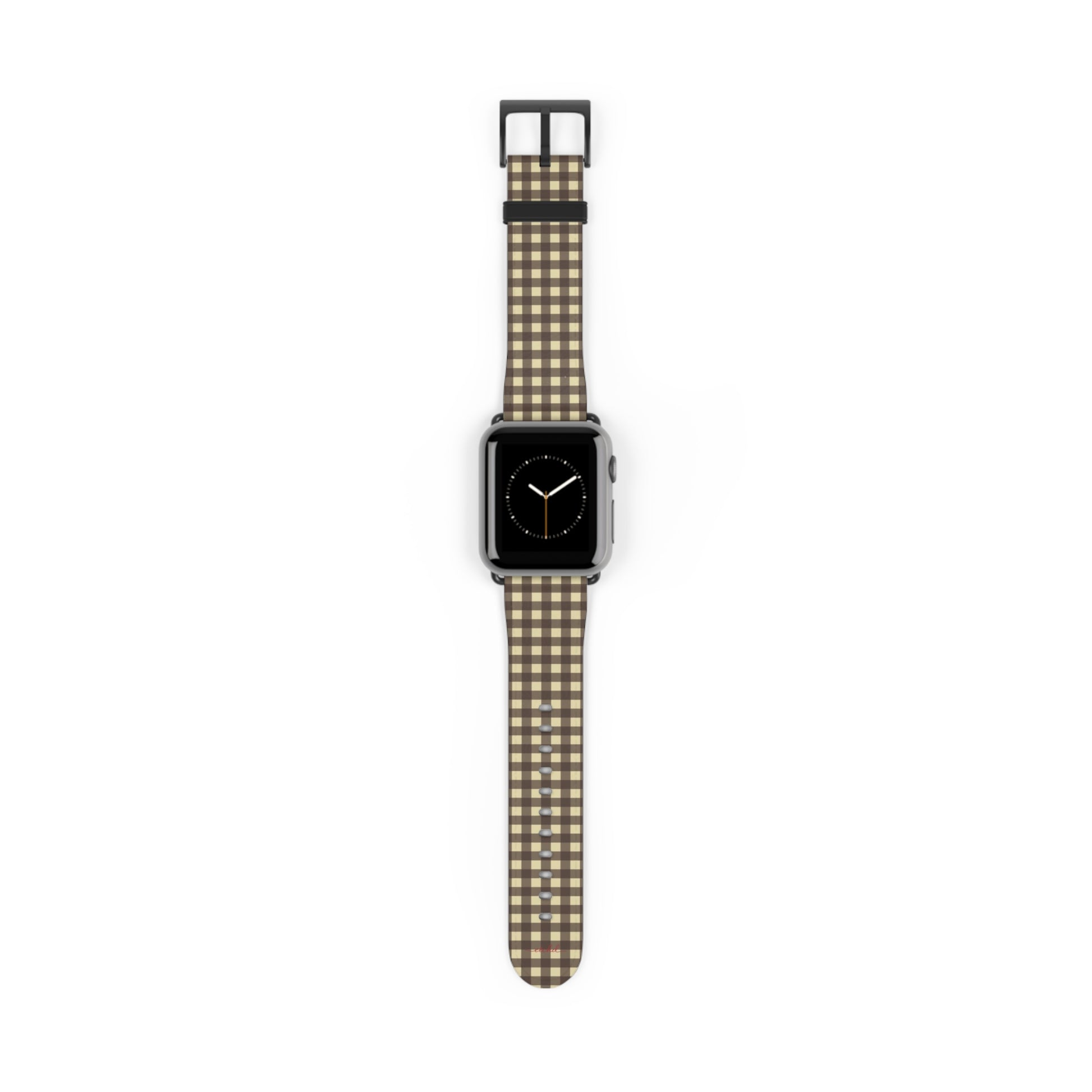 Butter & Brown Gingham Cinturino per smartwatch di etchd