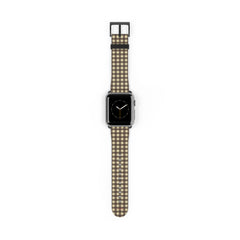 Butter & Brown Gingham Cinturino per smartwatch di etchd