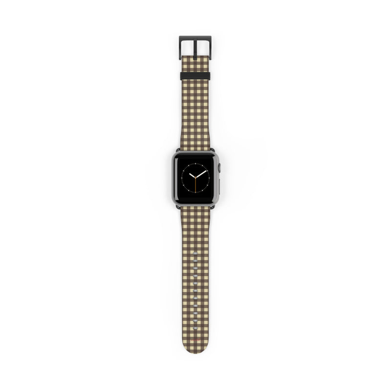 Butter & Brown Gingham Cinturino per smartwatch di etchd