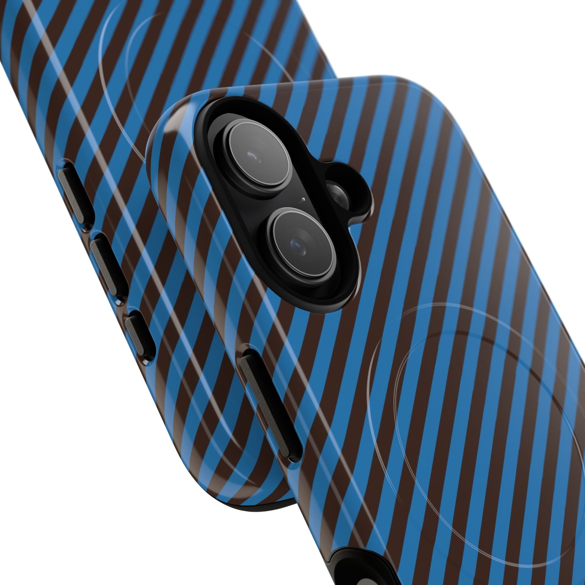 Espresso And Cerulean Diagonal Magnetic Phone Case by etchd, view 87
