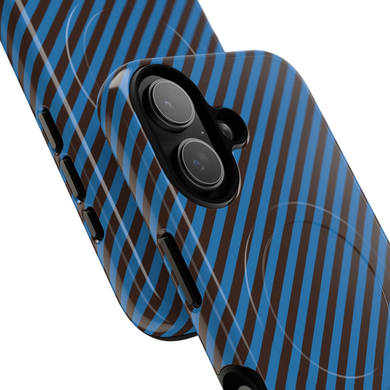 Espresso And Cerulean Diagonal Magnetic Phone Case by etchd, view 87