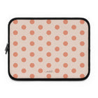 Coral & Cream Polka Dot Laptop Sleeve