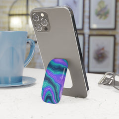 Peacock Ink Click-On Phone Grip by etchd, view 3