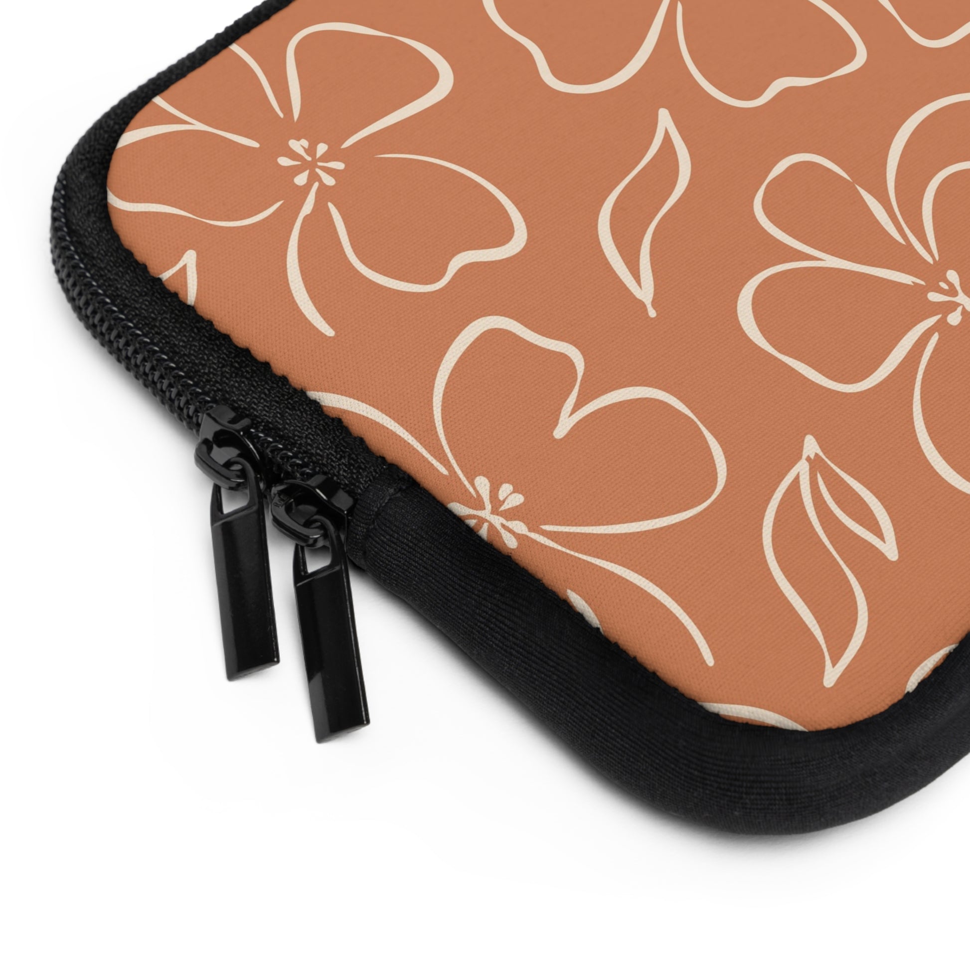 Terracotta & Cream Floral Laptop Sleeve by etchd, view 12