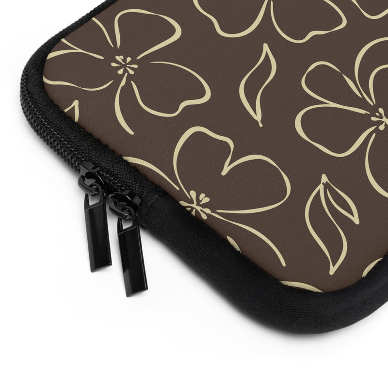 Butter & Brown Floral Laptop Sleeve by etchd, view 12