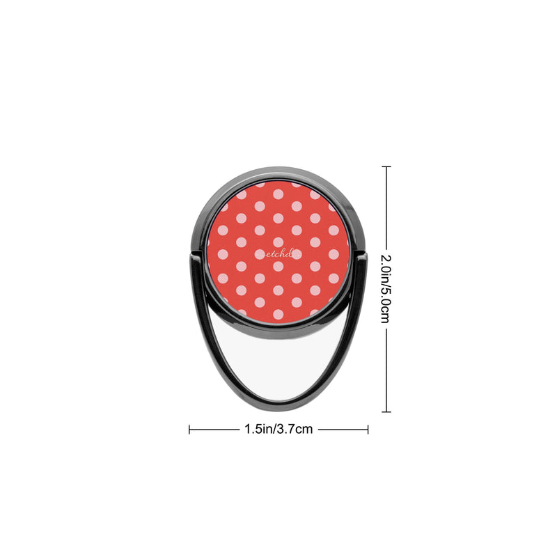 Blush And Poppy Polka Dot Anneau de Maintien Téléphone-zoom-