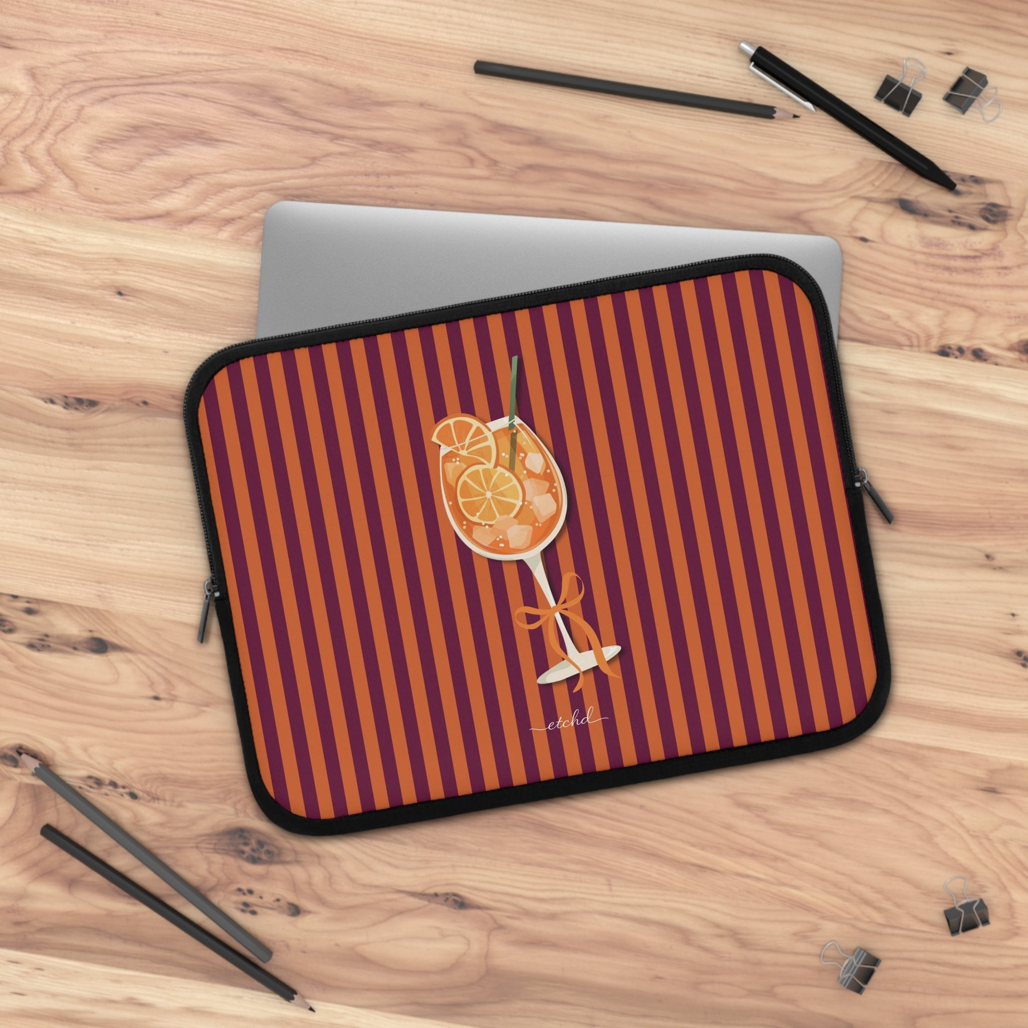 Aperol Spritz Laptop Sleeve by etchd, view 5