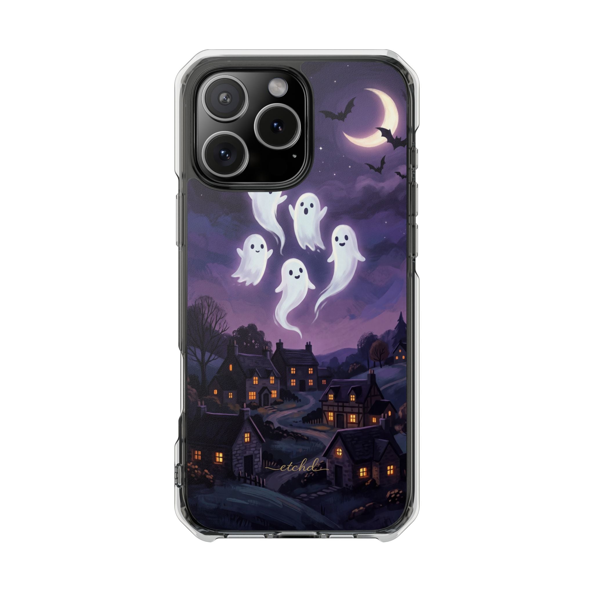 Ghost Parade Clear Magnetic Phone Case by etchd