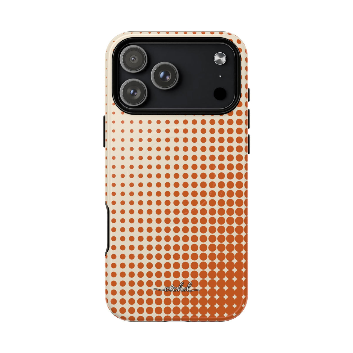 Tangerine Halftone Magnetic Phone Case by etchd, view 31