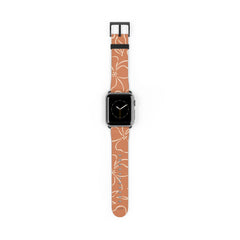 Terracotta & Cream Floral Correa para smartwatch de etchd