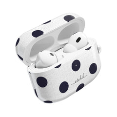 Navy & White Polka Dot AirPod Case by etchd, view 9