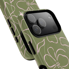 Green & Pink Floral Magnetic Phone Case by etchd, view 99